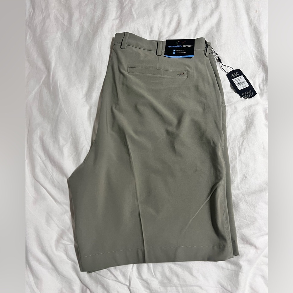 Greg Norman Performance Stretch Gray Flat Front S… - image 2